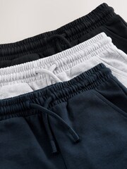 Black/Grey/Navy Blue Jersey Shorts 3 Pack (3mths-7yrs) - Image 7 of 7