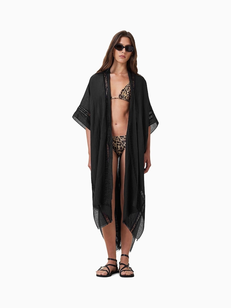 AllSaints Brown Saph Leopard Print Bikini Bottoms - Image 5 of 7