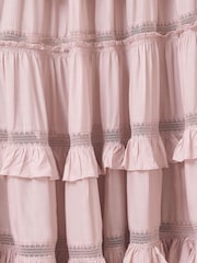 AllSaints Pink Talia Tiered Maxi Skirt - Image 5 of 9