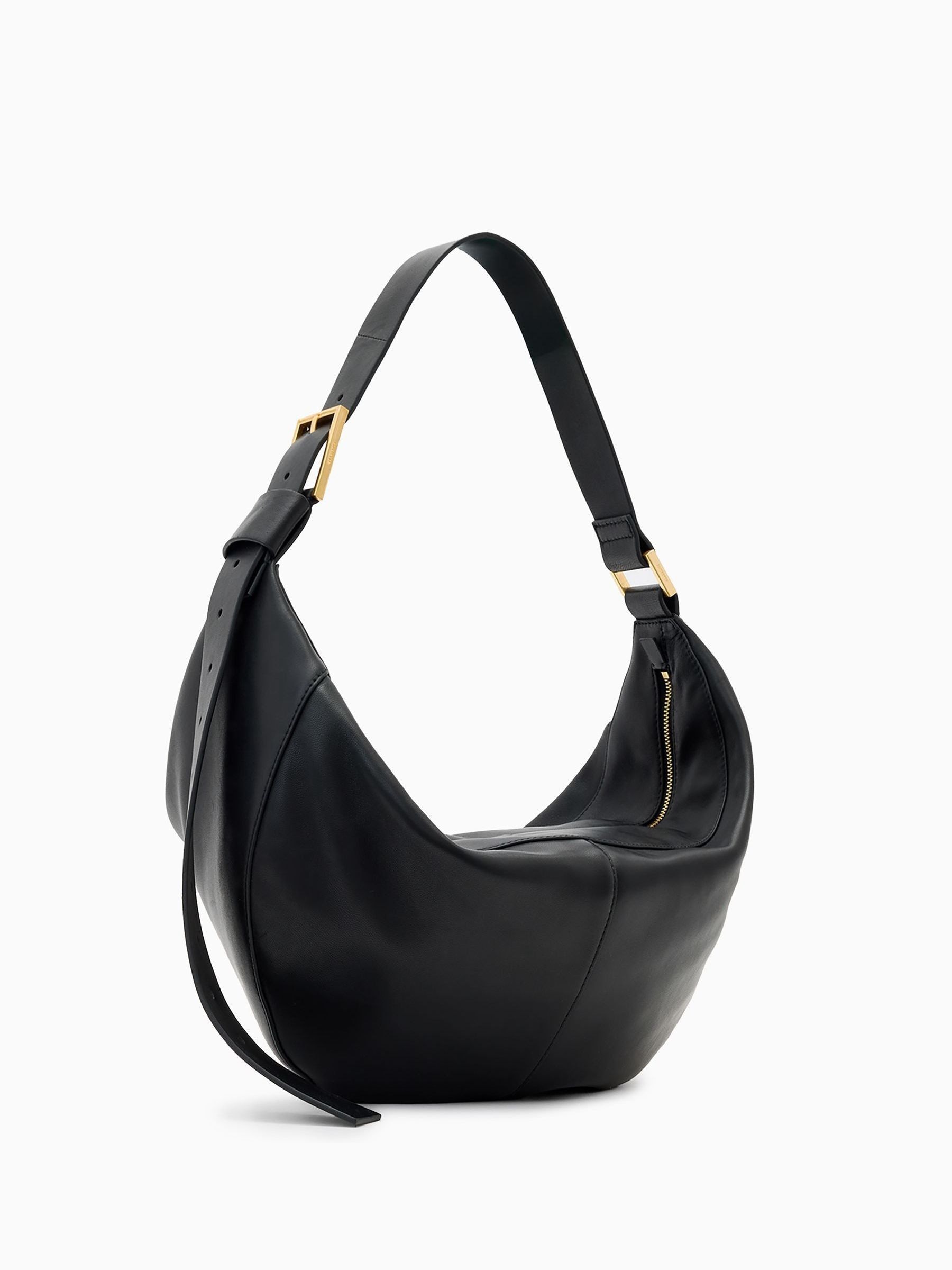 Buy AllSaints Black Luna Leather Shoulder Bag from Next USA