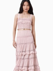 AllSaints Talia Lace Cropped Top - Imagem 1 de 8