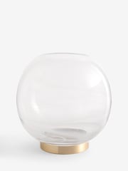 White Alabaster Glass Candle Holder Hurricane - Image 4 of 4