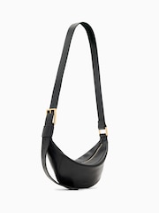 AllSaints Black Luna Leather Cross-Body Bag - Image 3 of 7