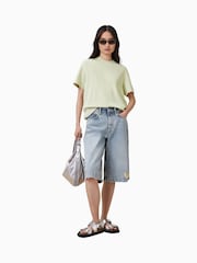 AllSaints Green Lisa Boxy Crew Neck T-Shirt - Image 3 of 8