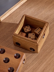Brown Dark Bronx Wooden Dice Set - Image 2 of 4