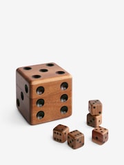 Brown Dark Bronx Wooden Dice Set - Image 3 of 4