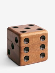 Brown Dark Bronx Wooden Dice Set - Image 4 of 4