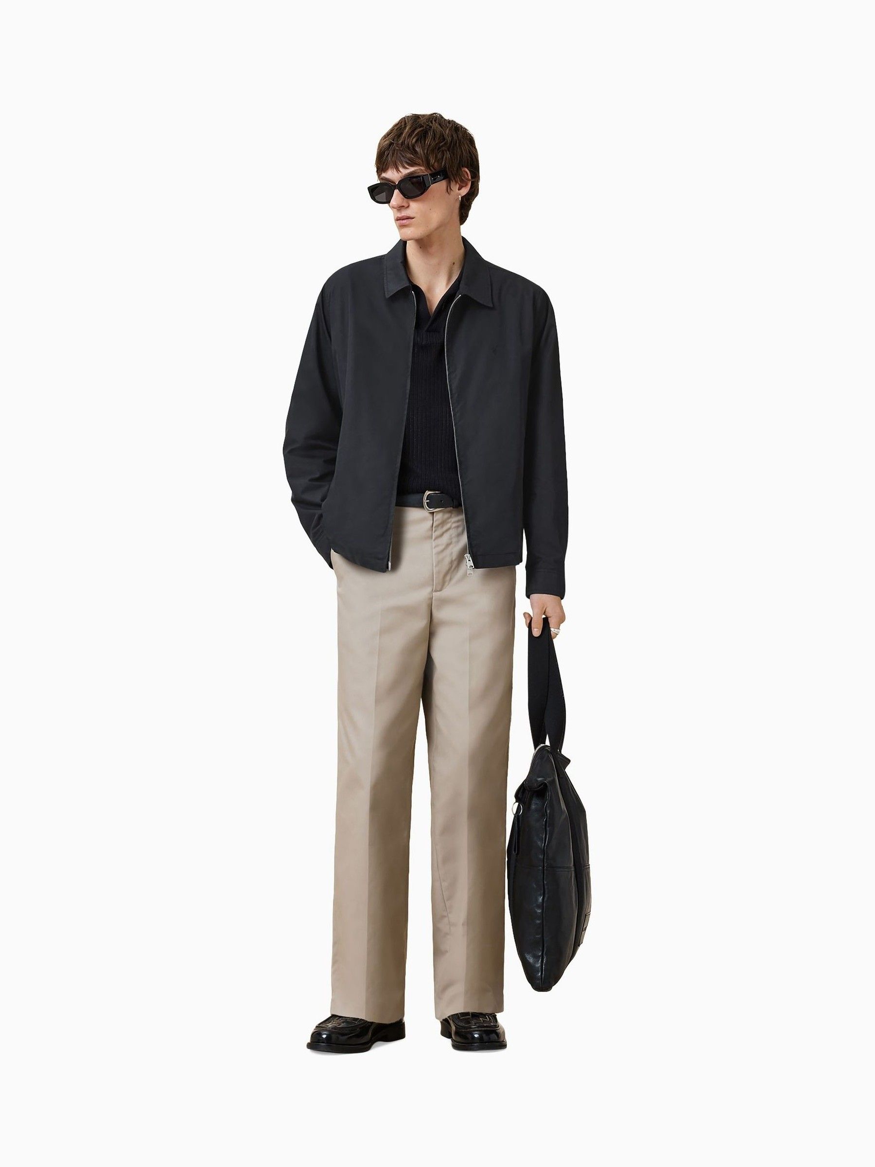 Buy AllSaints Black Trey Ramskull Pointed Collar Jacket from Next USA
