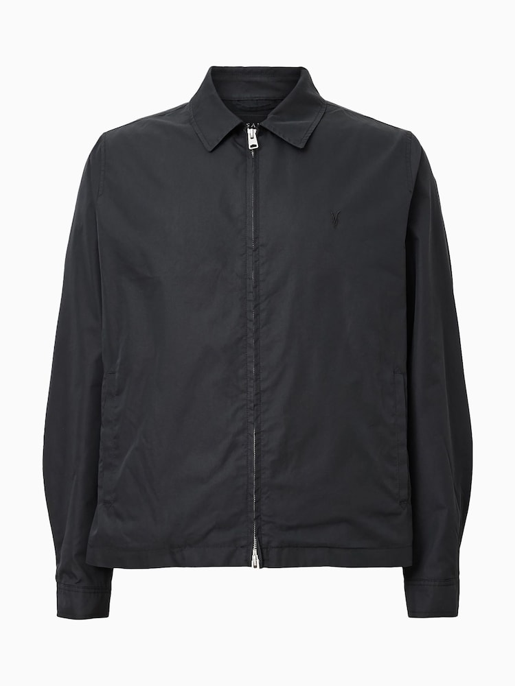 Schwarz - AllSaints Trey Ramskull Pointed Collar Jacket - Bild 9 von 9
