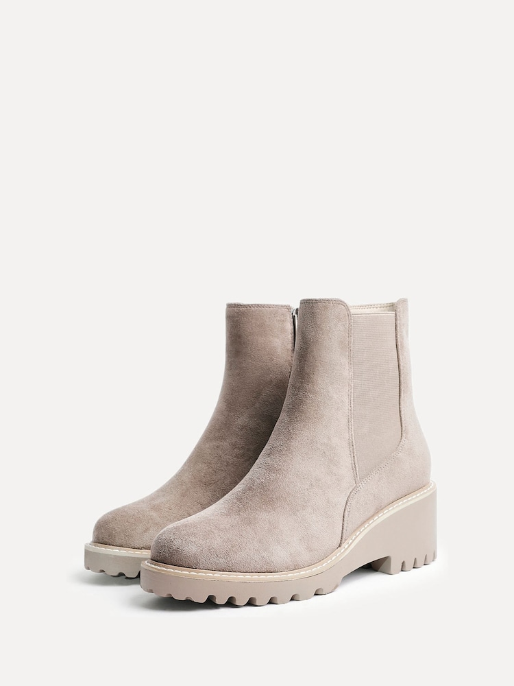 Linzi Taupe Attend Chelsea Wedge Boots - Image 5 of 5