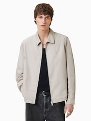 AllSaints Brown Trey Ramskull Pointed Collar Jacket - Image 1 of 11