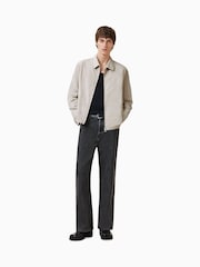 AllSaints Brown Trey Ramskull Pointed Collar Jacket - Image 3 of 11