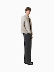 AllSaints Brown Trey Ramskull Pointed Collar Jacket - Image 8 of 11
