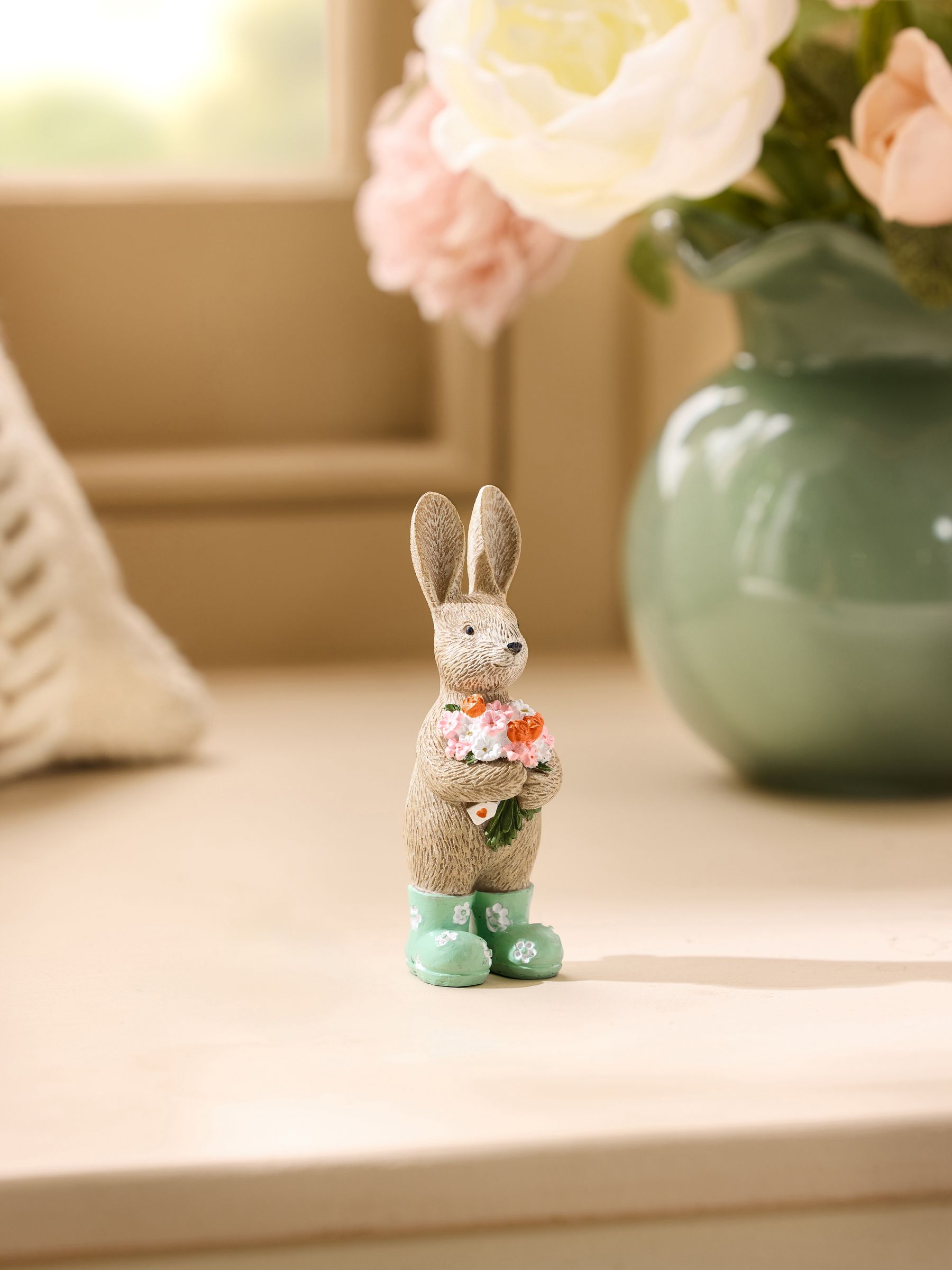 Buy Natural Spring Flowers Rosie The Rabbit Ornament from the Next