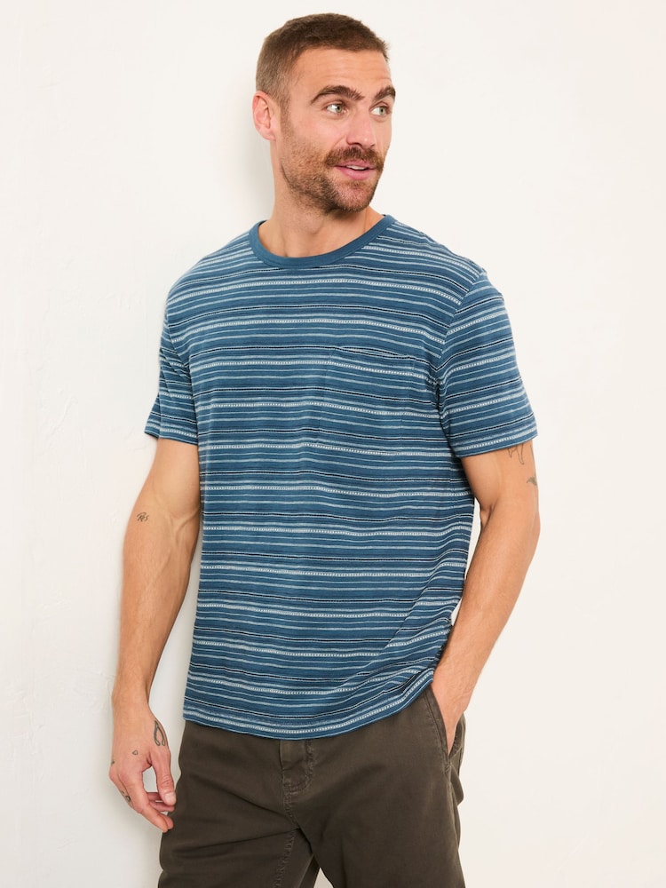 FatFace Navy Ripon Stripe Tshirt - Image 2 of 6 FatFace Navy Ripon Stripe Tshirt - Image 2 of 6