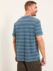 FatFace Navy Ripon Stripe Tshirt - Image 3 of 6