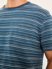 FatFace Navy Ripon Stripe Tshirt - Image 4 of 6