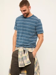 FatFace Navy Ripon Stripe Tshirt - Image 5 of 6