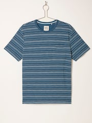 FatFace Navy Ripon Stripe Tshirt - Image 6 of 6