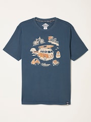 FatFace Navy VW Camping Kayak Graphic Tshirt - Image 6 of 6