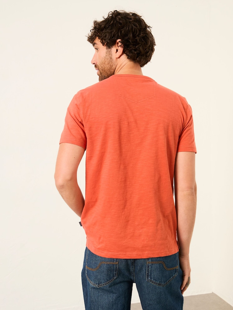 FatFace Henley Terracotta Woodside Slub Tshirt - Image 2 of 6 FatFace Henley Terracotta Woodside Slub Tshirt - Image 2 of 6