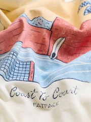 FatFace Natural Coast To Court Graphic Tshirt - Image 9 of 9