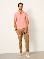 FatFace Rust Red Elm Stripe Polo - Image 3 of 5