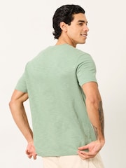FatFace Sage Green Stamp Graphic T-Shirt - Image 2 of 6