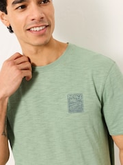 FatFace Sage Green Stamp Graphic T-Shirt - Image 3 of 6