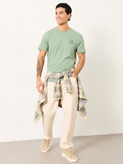 FatFace Sage Green Stamp Graphic T-Shirt - Image 4 of 6