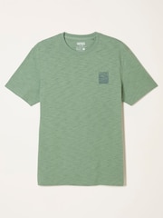 FatFace Sage Green Stamp Graphic T-Shirt - Image 6 of 6