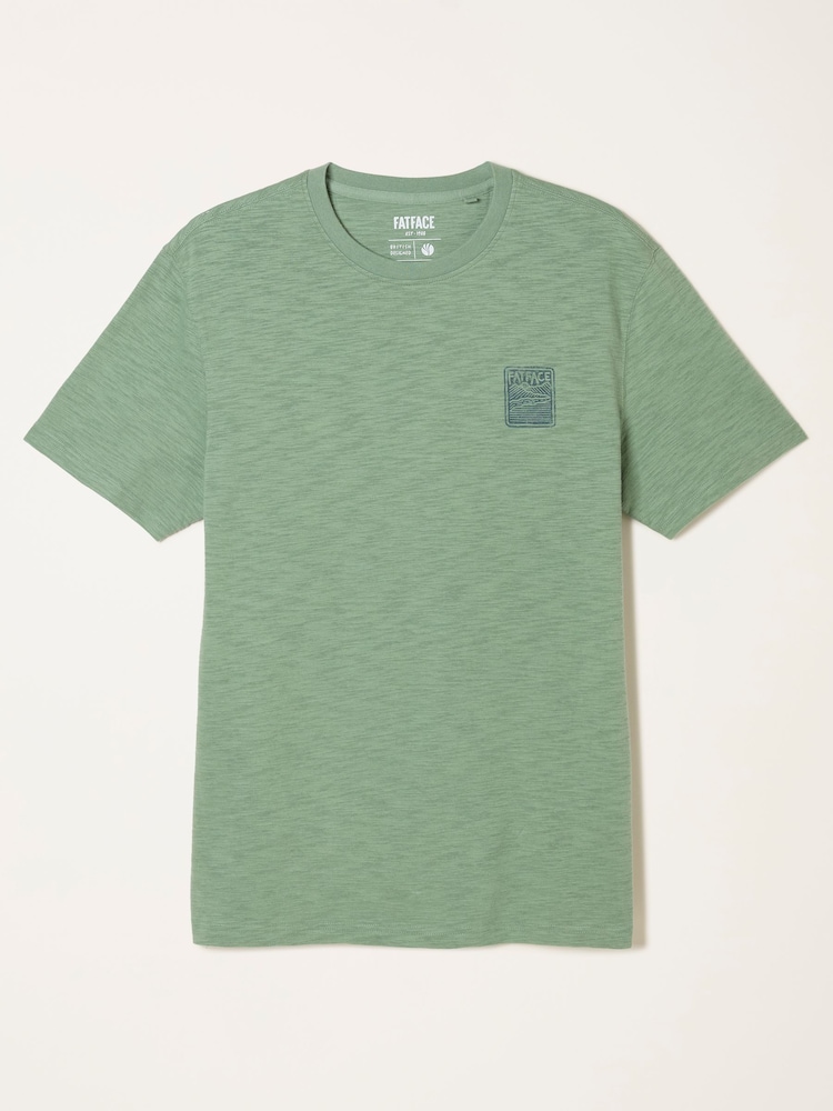 FatFace Sage Green Stamp Graphic T-Shirt - Image 6 of 6