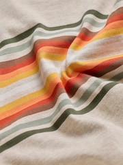 FatFace Chest Stripe Tshirt - Imaginea 5 din 5