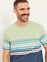 FatFace Navy Chest Stripe T-Shirt - Image 4 of 5