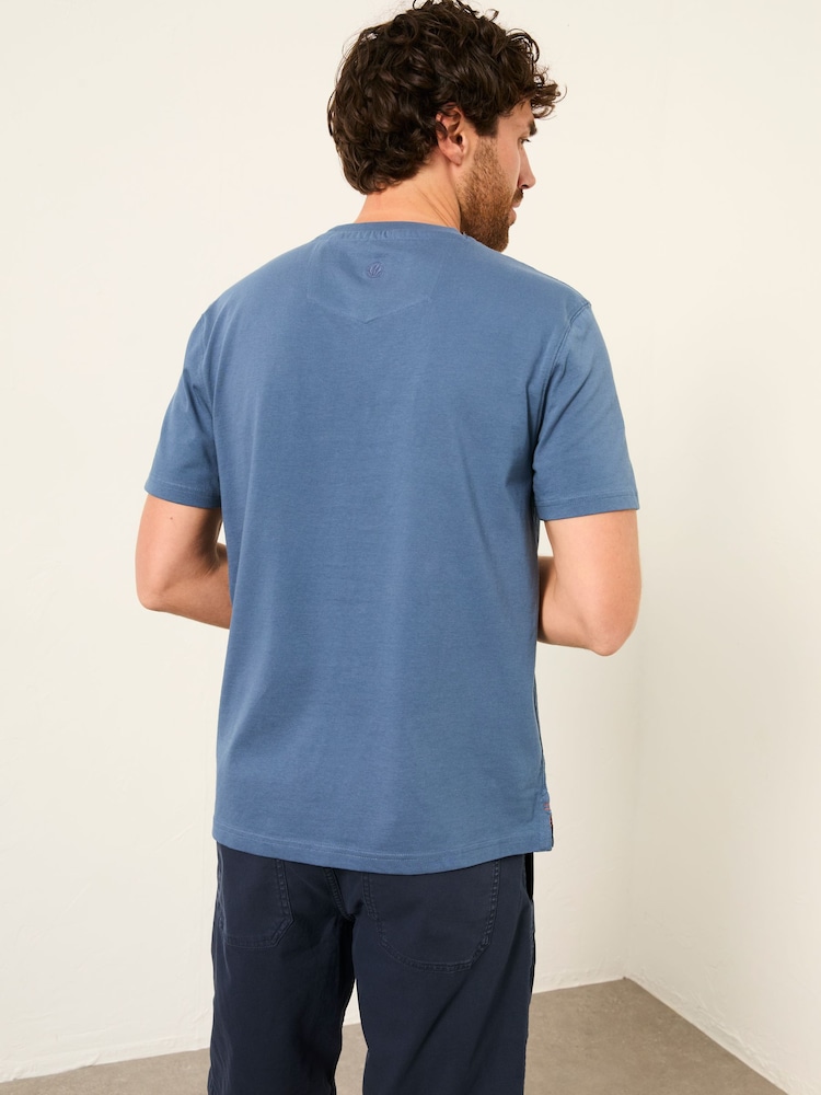 FatFace Blue Denim Lighthouse Graphic T-Shirt - Image 2 of 6 FatFace Blue Denim Lighthouse Graphic T-Shirt - Image 2 of 6