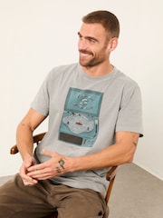 FatFace Grey Vinyl Bike Graphic Tshirt - Image 5 of 7