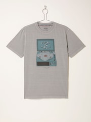 FatFace Grey Vinyl Bike Graphic Tshirt - Image 6 of 7