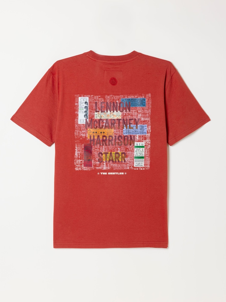 FatFace Terracotta Beatles Graphic T-Shirt - Image 7 of 7