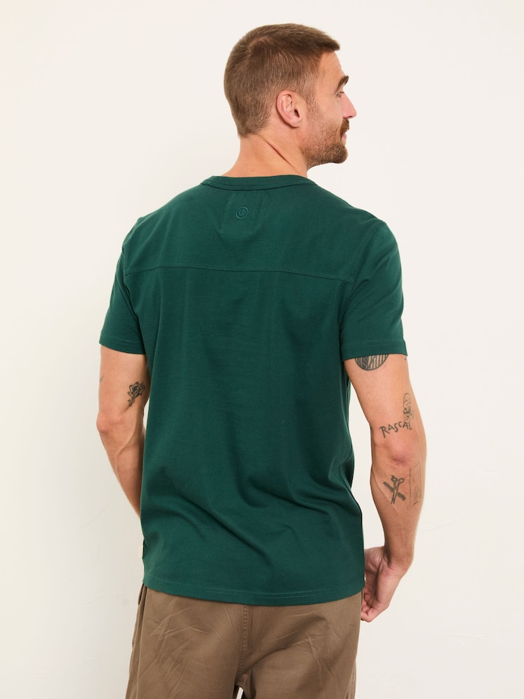 FatFace Jade Green Sunseeker Chest Stripe Tshirt - Image 2 of 5 FatFace Jade Green Sunseeker Chest Stripe Tshirt - Image 2 of 5