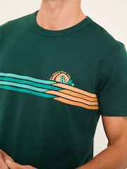 FatFace Jade Green Sunseeker Chest Stripe Tshirt - Image 3 of 5