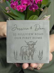Personalised Highland Cow Concrete Plant Pot by PMC - Image 3 of 3