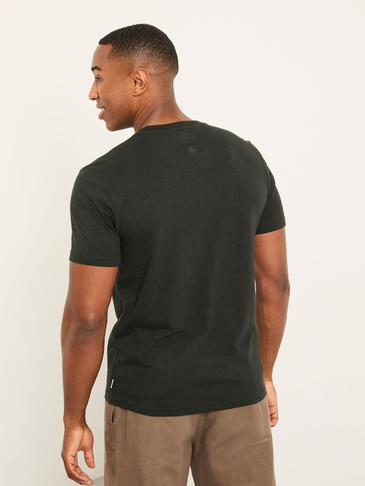 FatFace Washed Black Inky Lakes Graphic Tshirt - Image 2 of 5 FatFace Washed Black Inky Lakes Graphic Tshirt - Image 2 of 5