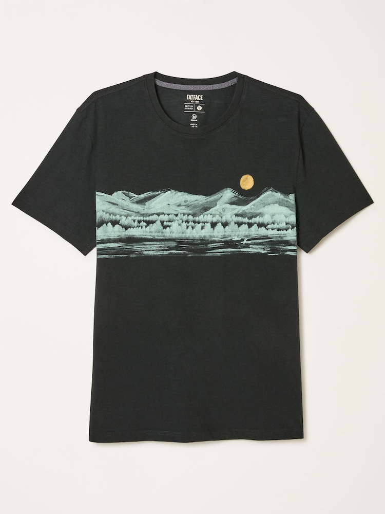 FatFace Washed Black Inky Lakes Graphic Tshirt - Image 5 of 5 FatFace Washed Black Inky Lakes Graphic Tshirt - Image 5 of 5