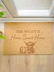 Personalised Highland Cow Doormat by PMC - Image 2 of 3