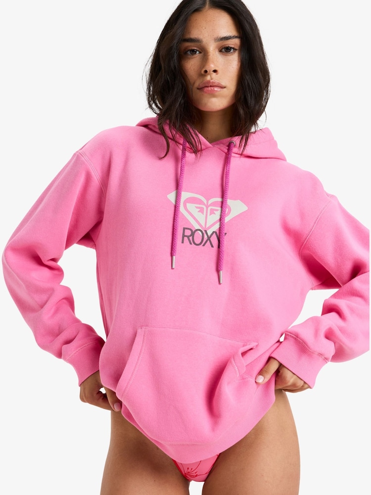 Roxy Pink Surf Stoked Logo Hoodie - Image 1 of 7