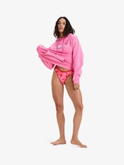 Roxy Pink Surf Stoked Logo Hoodie - Image 4 of 7