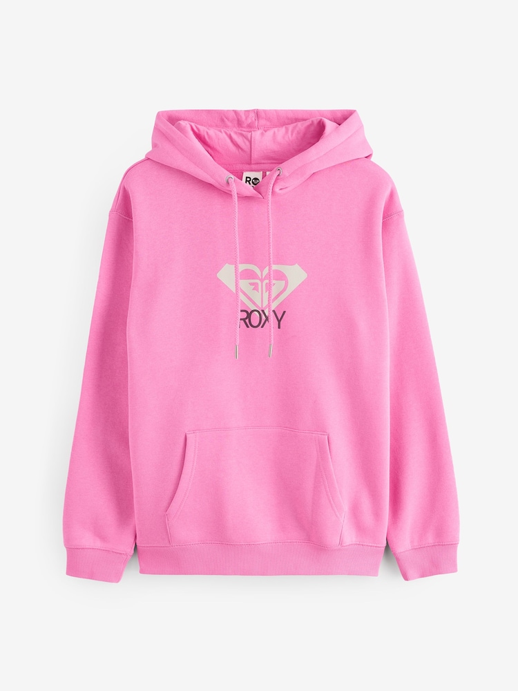 Roxy Pink Surf Stoked Logo Hoodie - Image 7 of 7