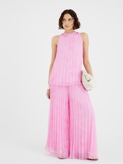 River Island Pink Plisse Tunic Top - Image 1 of 4