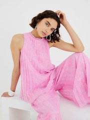 River Island Pink Plisse Tunic Top - Image 3 of 4