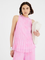 River Island Pink Plisse Tunic Top - Image 4 of 4